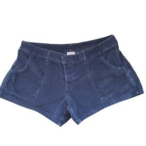Birdwell Beach Britches Corduroy Short Shorts Summer USA Women's 10 Boho Navy
